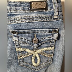 Earl Jeans Straight Leg Flap Pocket Light Wash Size 10SHT Preworn